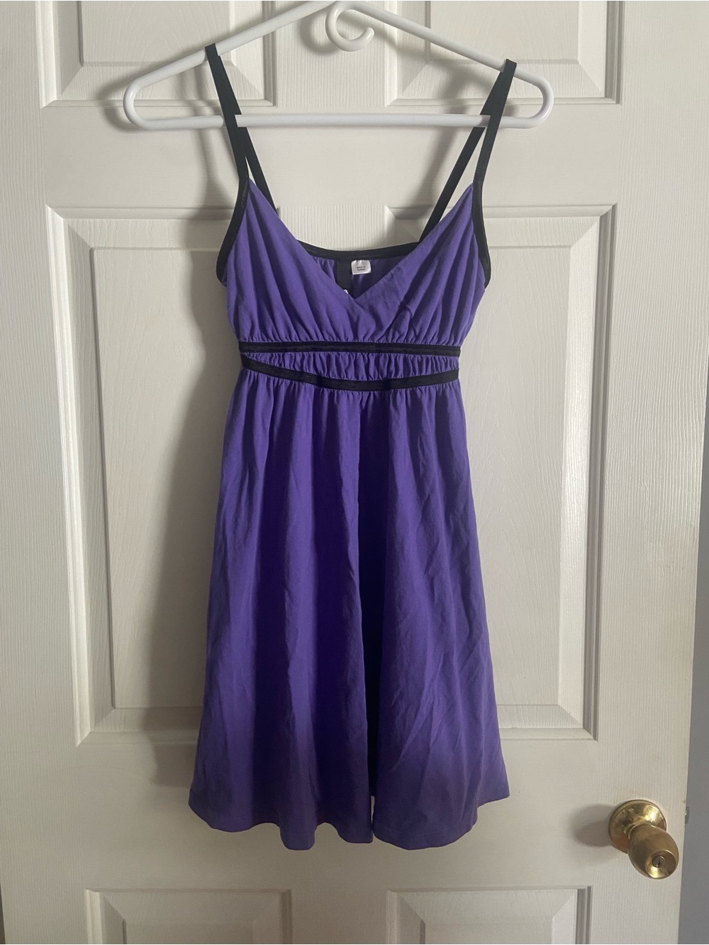 H&M Purple Mini Dress with Black Trim